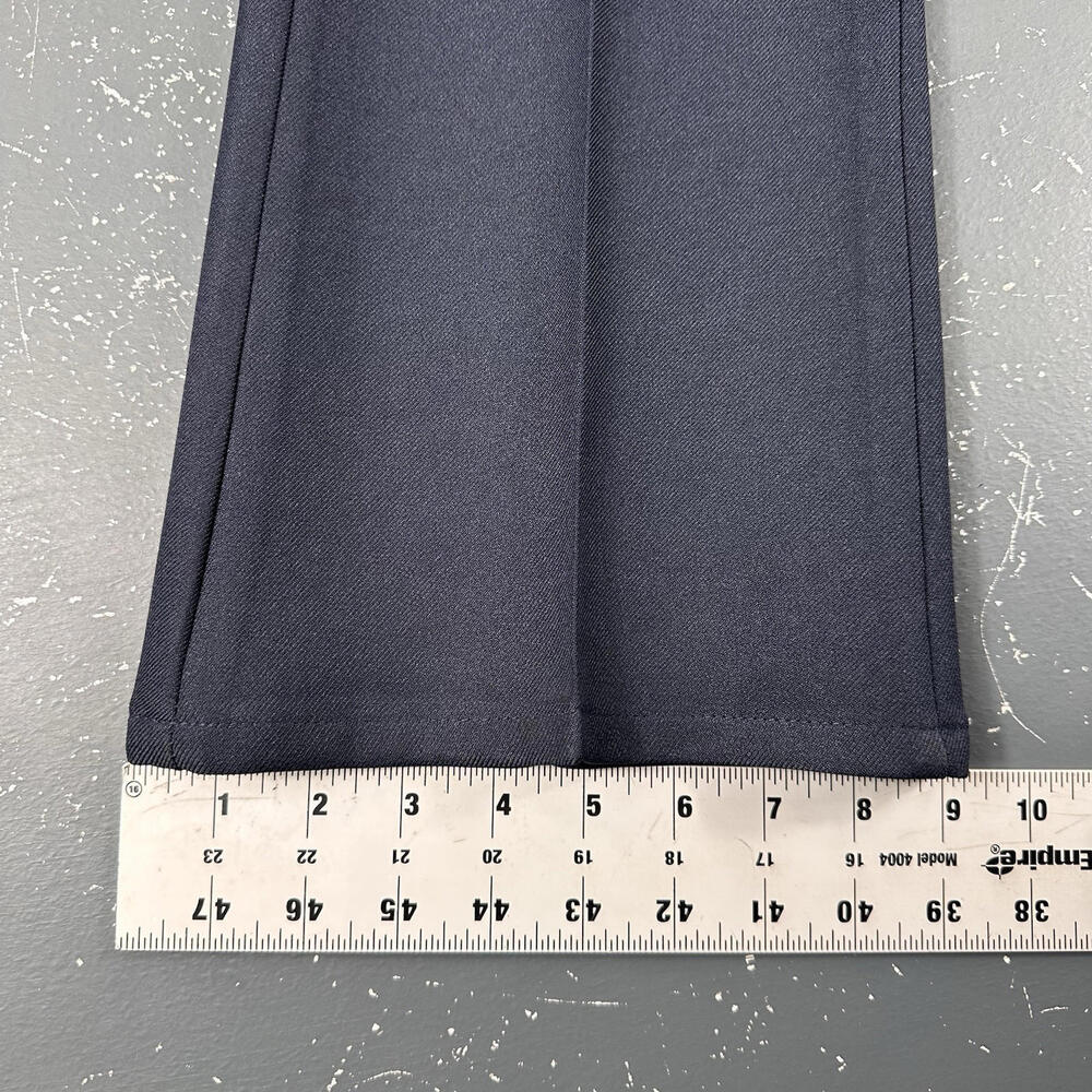 VTG Lee Pants Slacks Mens 28x34 Deep Navy Blue Comfort Stretch Bootcut 70's NWT - Picture 6 of 9